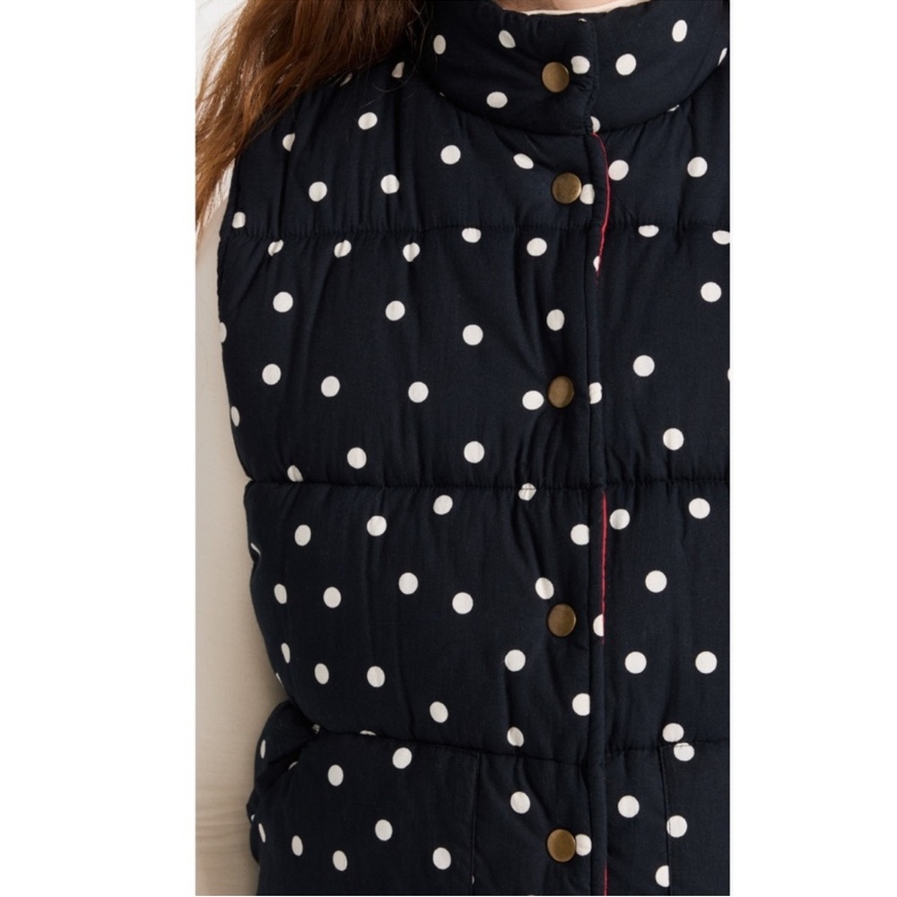 Clare V. Emile Black & White Scattered Polka Dot Vest - Picture 5 of 10